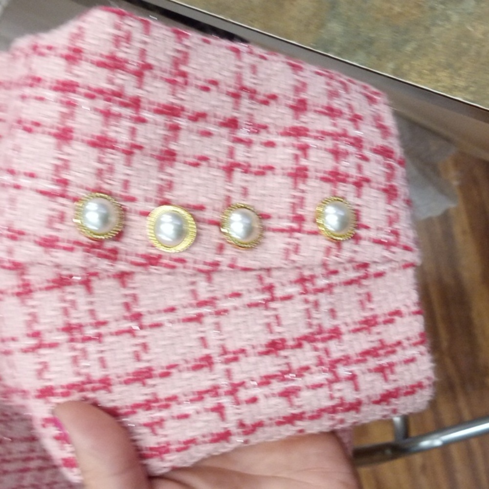 Nanette Lepore Red Plaid Long Sleeve Dress - Picture 7 of 8